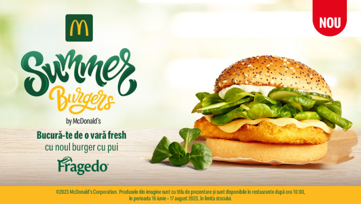 summer burgers McDonalds - noul burger cu pui Fragedo