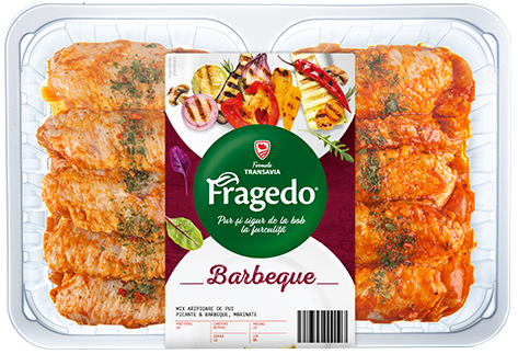Fragedo Barbeque: Mix aripioare de pui picante & barbeque, marinate