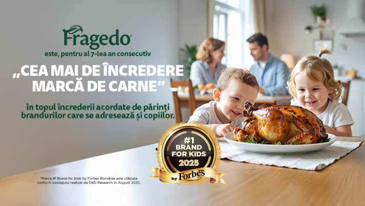 Fragedo, transformă „7 ani de acasă” în „7 ani de recunoaștere drept #1 Brand for Kids”, cea mai de încredere marcă de carne