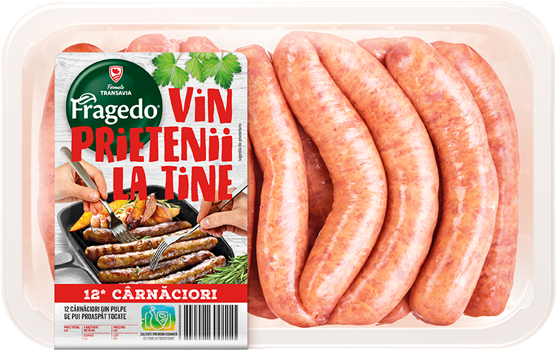 12 Sausages from ground boneless chicken thigh meat