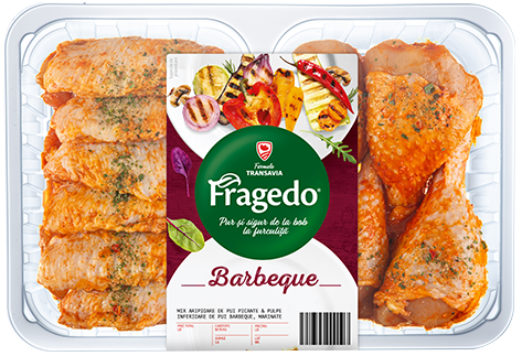 Mix aripioare de pui picante & pulpe inferioare de pui barbeque, marinate
