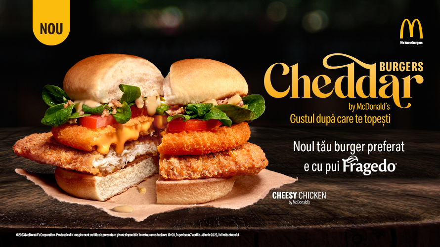 Cheesy Chicken, cu pui Fragedo: o nouă colaborare între echipa TRANSAVIA și partenerul nostru McDonald’s