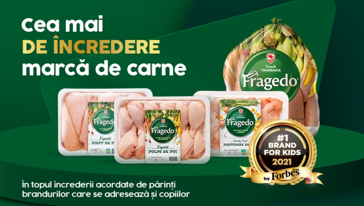 Făcut mereu exact așa cum trebuie, Fragedo este „Cea mai de încredere marcă de carne”, în topul încrederii acordate de părinți brandurilor care se adresează și copiilor, Forbes Brands for Kids