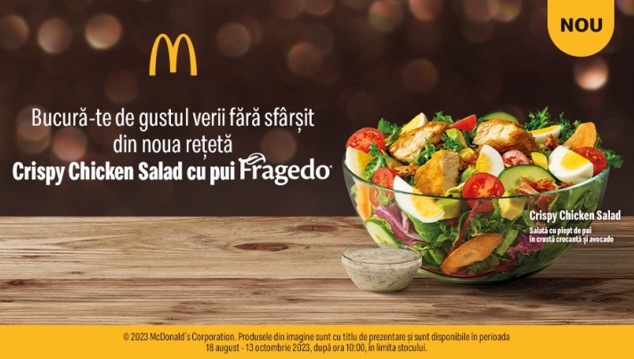 Savurează Crispy Chicken Salad: gustul verii fără sfârșit la McDonald’s 